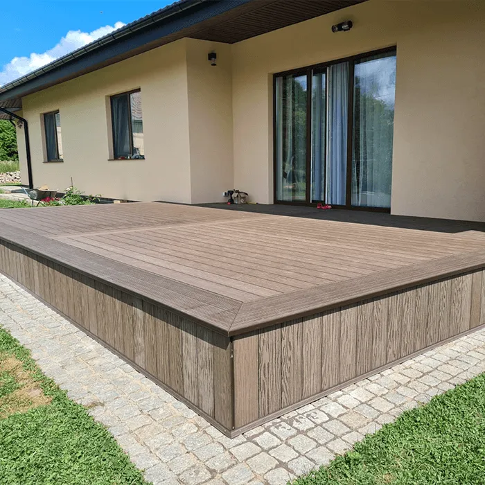 Открытая терраса из террасной доски (Венге)